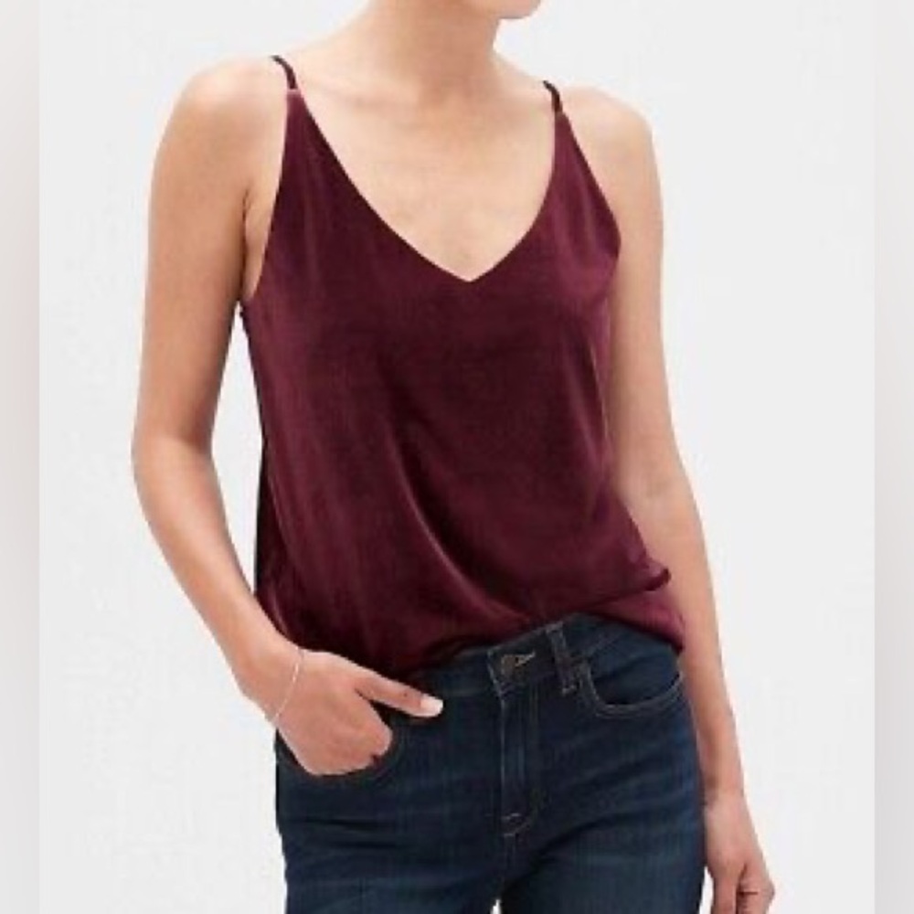NWT Banana Republic Velvet Camisole Size L